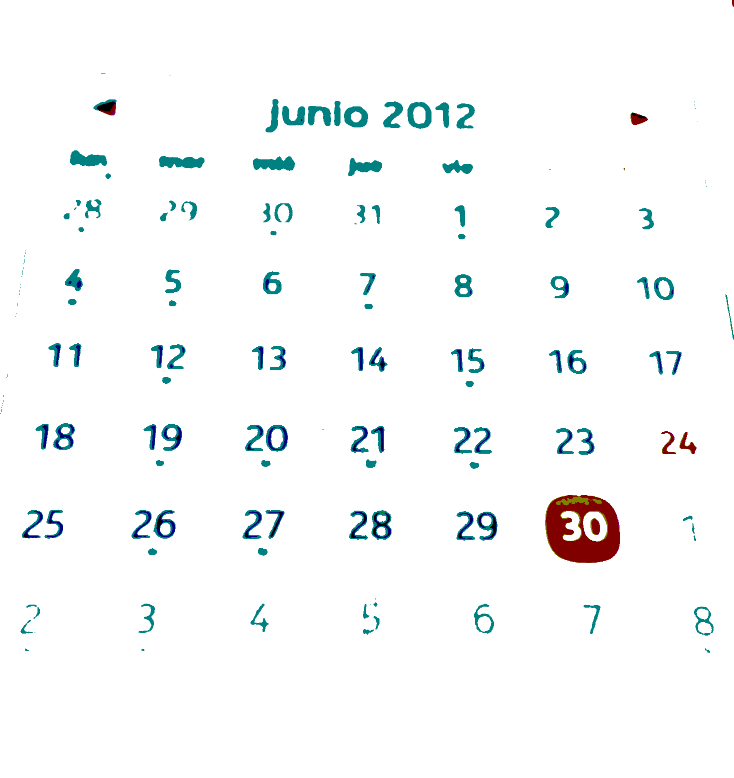 Calendario 2012